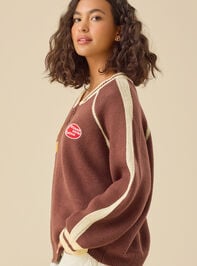 Lainey Western Patch Sweater Detail 4 - TULLABEE