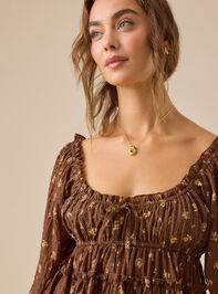 Kelcie Floral Babydoll Top Detail 3 - TULLABEE
