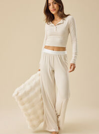 Ellie Striped Sleep Top Detail 2 - TULLABEE