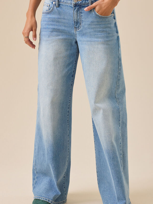 Autumn Baggy Wide Leg Jeans Detail 3 - TULLABEE