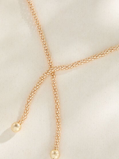 Popcorn Chain Gold Wrap Necklace - TULLABEE