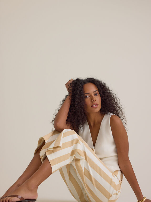 Darcy Striped Crop Pant - TULLABEE