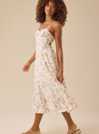 Bayley Floral Midi Dress Detail 3 - TULLABEE