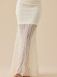 Aurora Lace Midi Skirt Detail 2 - TULLABEE