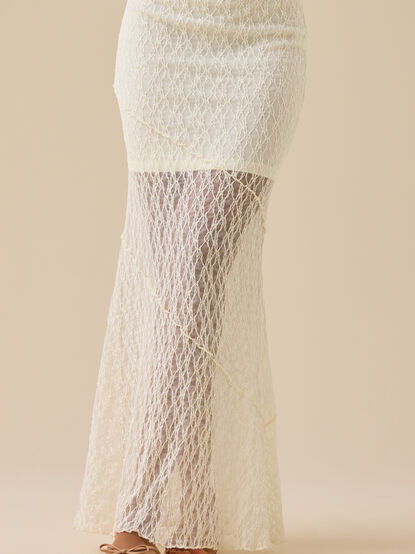 Aurora Lace Midi Skirt - TULLABEE