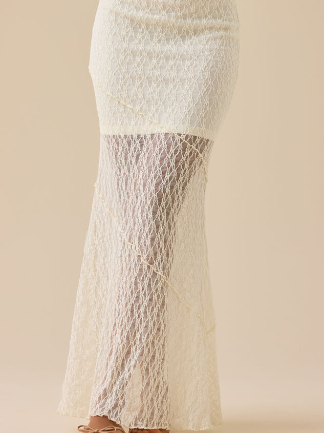Aurora Lace Midi Skirt Detail 2 - TULLABEE