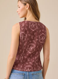 Abigail Toile Vest Detail 4 - TULLABEE