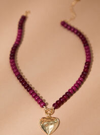 Organic Heart Beaded Necklace - TULLABEE
