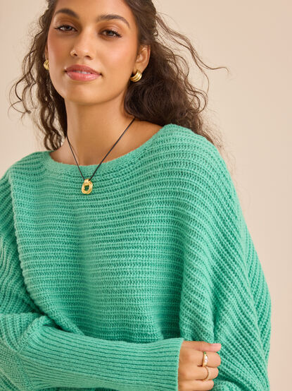 Arlet Ribbed Dolman Sweater - TULLABEE