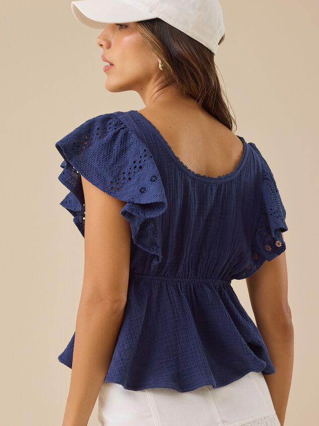 Bellamy Gauze Babydoll Top Detail 4 - TULLABEE