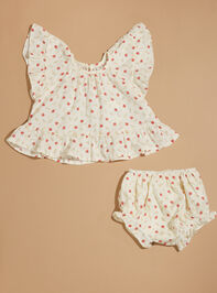 Strawberry Fields Top and Bloomer Set by Rylee + Cru Detail 3 - TULLABEE