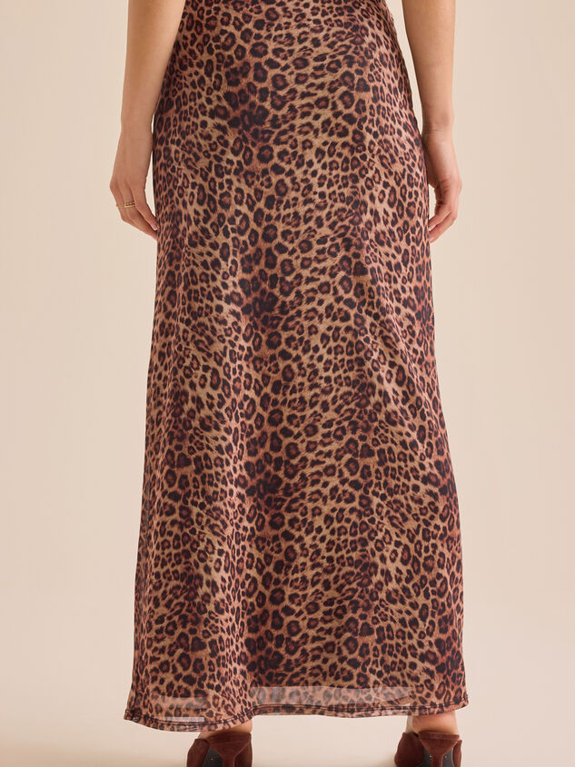 Francie Cheetah Maxi Skirt Detail 5 - TULLABEE