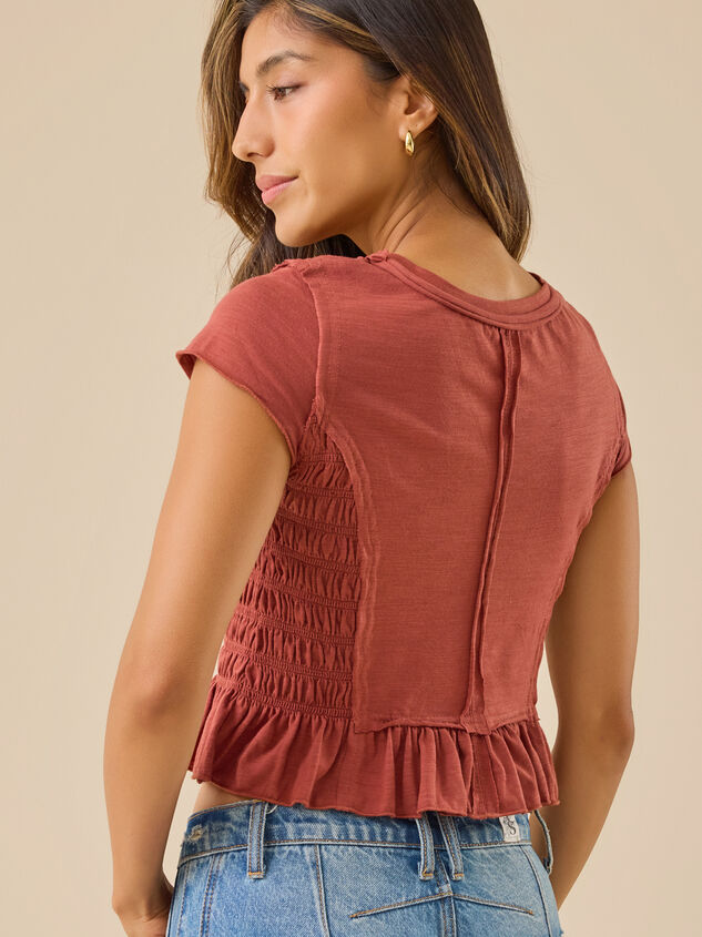 Annaleigh Smocked Fitted Tee Detail 5 - TULLABEE