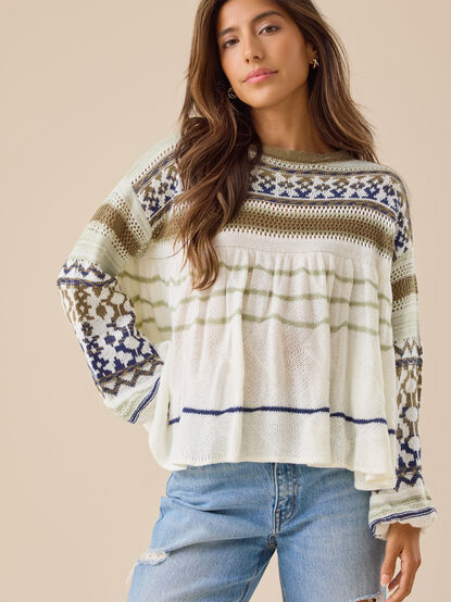 Belle Boho Babydoll Sweater - TULLABEE