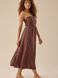 Serena Strapless Midi Dress Detail 2 - TULLABEE
