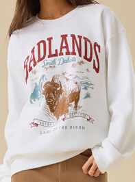Badlands Bison Pullover Detail 3 - TULLABEE