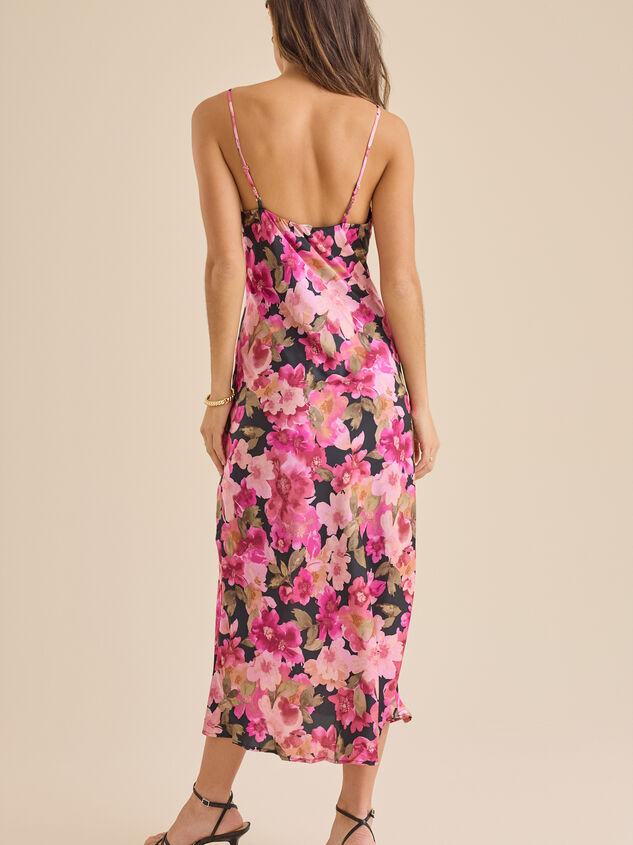 Virginia Satin Midi Dress Detail 5 - TULLABEE