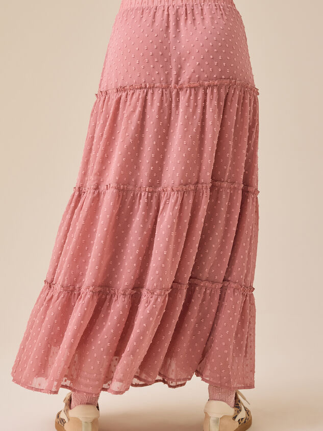 Jordan Tiered Midi Skirt Detail 5 - TULLABEE