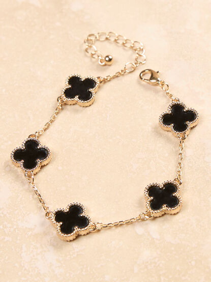 Clover Double Sided Gold Bracelet - TULLABEE