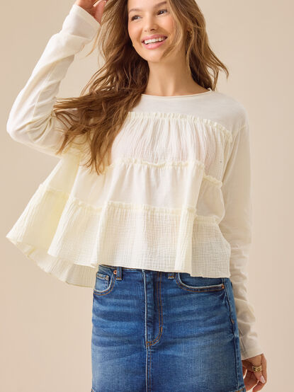 Lila Tiered Babydoll Top - TULLABEE