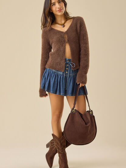 Natalia Fuzzy Cardigan - TULLABEE