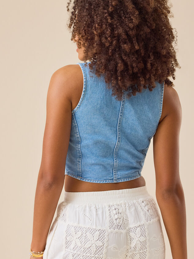 Harlee Denim Vest Detail 5 - TULLABEE