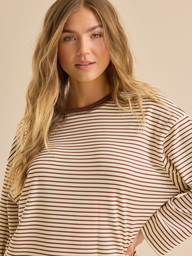 Kalliope Stripe Crewneck Detail 2 - TULLABEE