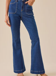 Quinn High Rise Flare Jean Detail 2 - TULLABEE