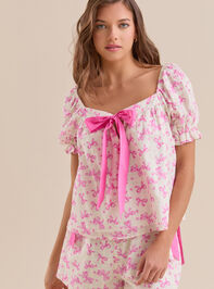 Amarae Bow Sleep Top Detail 2 - TULLABEE
