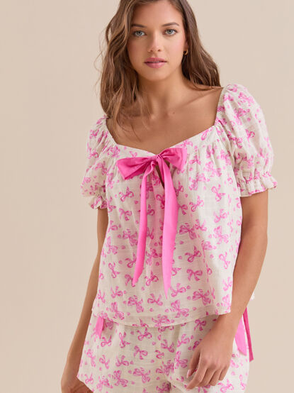 Amarae Bow Sleep Top - TULLABEE