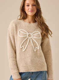 Autumn Bow Mama Sweater Detail 2 - TULLABEE