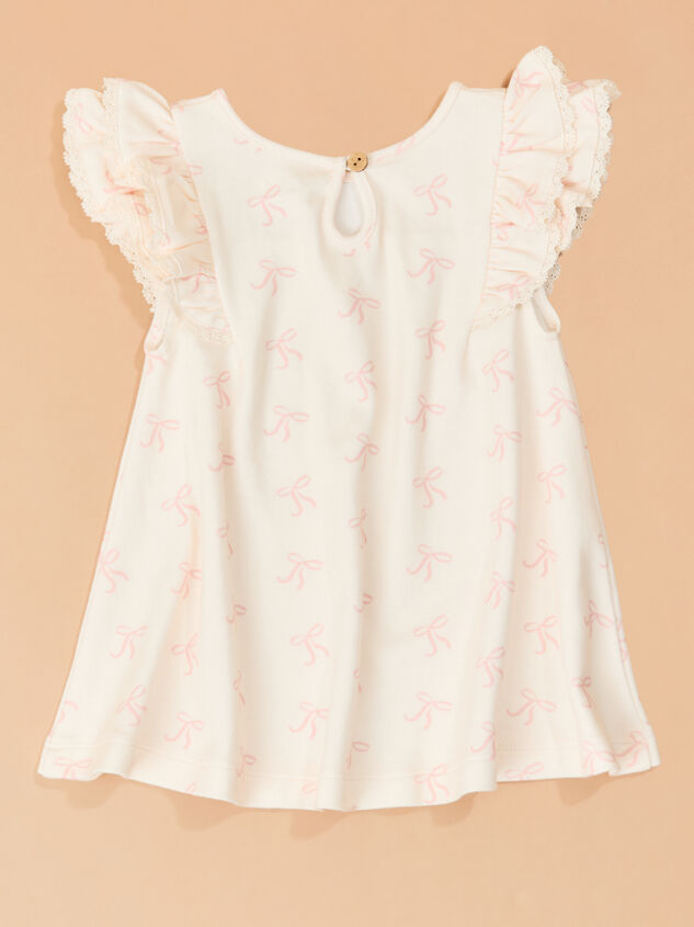 Livvy Bow Flutter Dress Detail 3 - TULLABEE