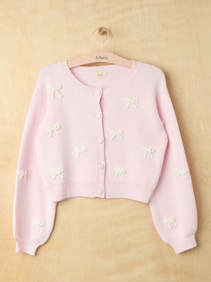 Georgie Bow Toddler Cardigan - TULLABEE