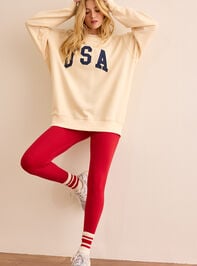 USA Embroidered Pullover Detail 3 - TULLABEE