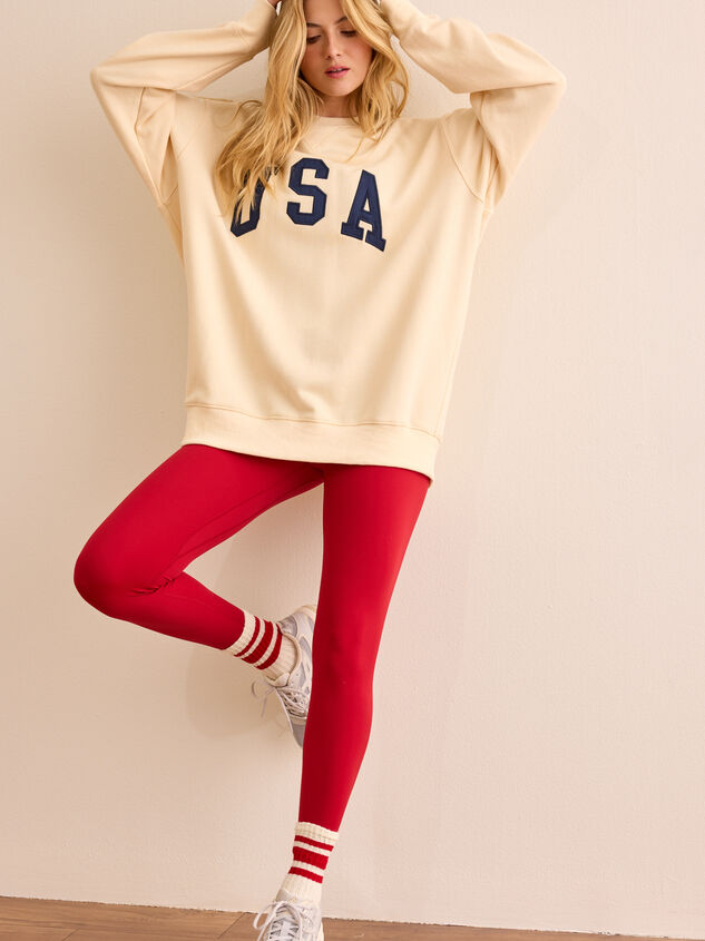 USA Embroidered Pullover Detail 3 - TULLABEE