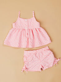 Gracie Gingham Shirt Set Detail 3 - TULLABEE