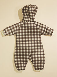 Checkered Puffer Snowsuit by Rylee + Cru Detail 2 - TULLABEE