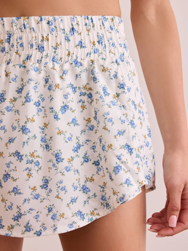 Floral Sprint Skort Detail 2 - TULLABEE