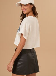 USA Cropped Graphic Tee Detail 4 - TULLABEE