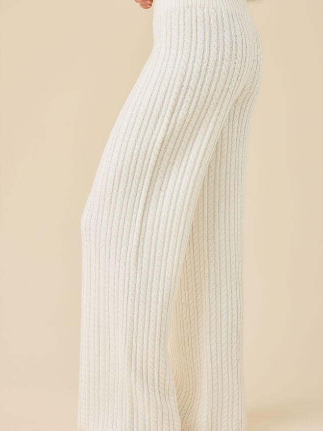 Chaya Cable Lounge Pant Detail 4 - TULLABEE