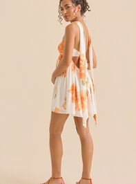 Dallie Strapless Floral Mini Dress Detail 6 - TULLABEE