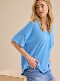 Alessia Ribbed Tunic Top Detail 2 - TULLABEE