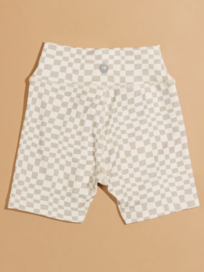 Lanie Checkered Biker Shorts by Play X Play - TULLABEE