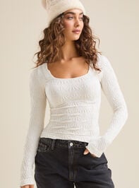 Blaire Seamless Floral Long Sleeve Cami - TULLABEE