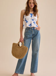 Emelie Floral Tank Top Detail 2 - TULLABEE