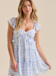 Elizabeth Floral Mini Dress Detail 2 - TULLABEE