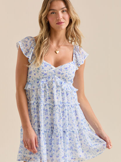 Elizabeth Floral Mini Dress - TULLABEE