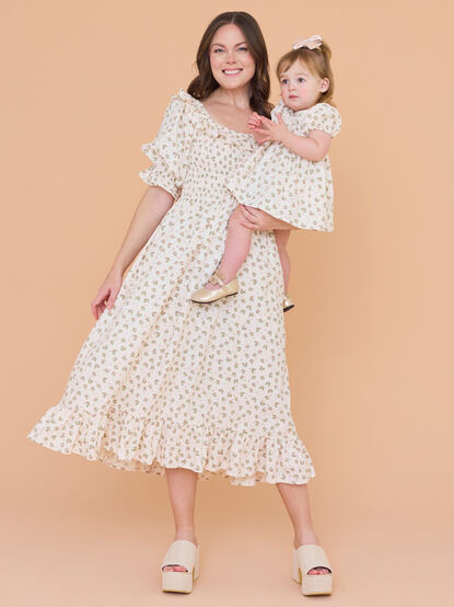 Mallory Floral Mama Midi Dress - TULLABEE