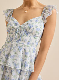 Fran Floral Mini Dress Detail 3 - TULLABEE