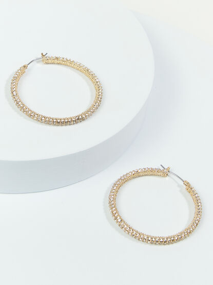 Gold Crystal Hoops - TULLABEE